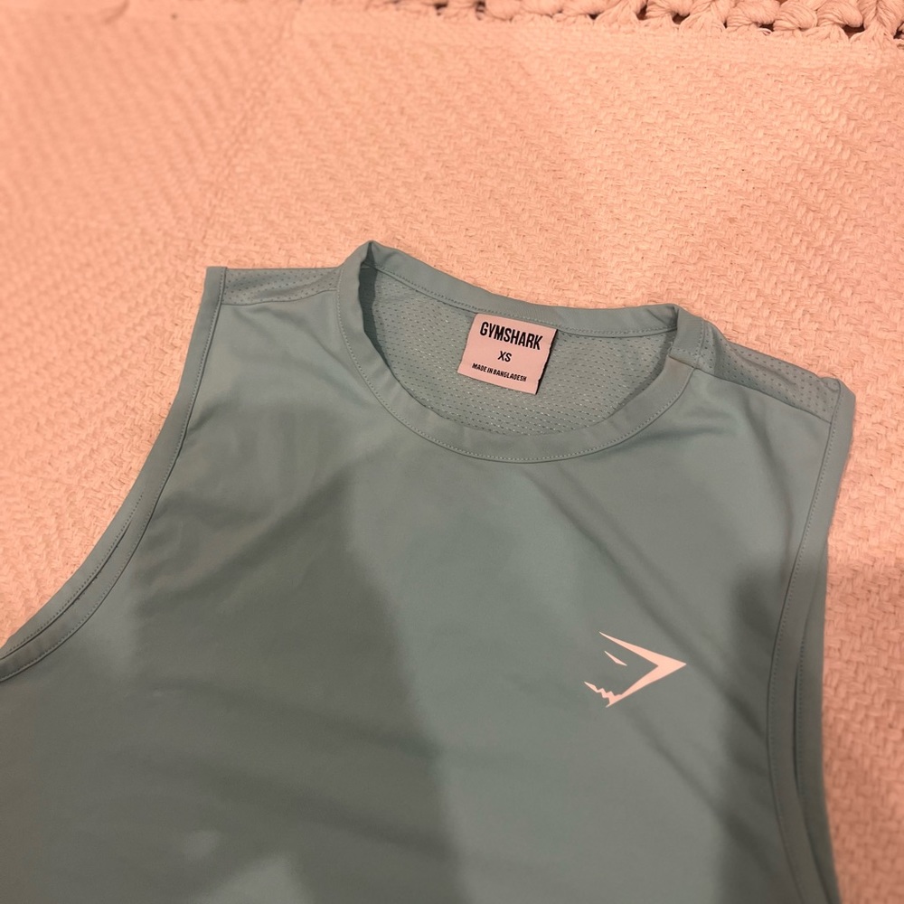 Gymshark light blue crop top